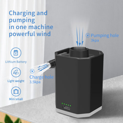 Hot Sale Portable Rechargeable Mini Air Mattress Pump Battery Powered Wireless Outdoor Inflate Deflate Light OEM Mini Air Pump