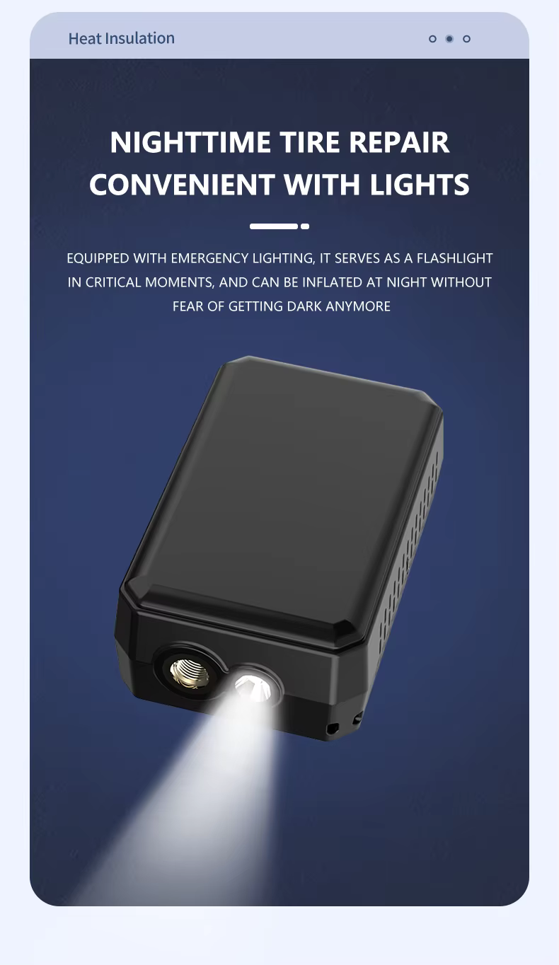 Pressure Monitor Electric Tire Inflator Portable Bike Motorcycle Car Ball Mini Air Pump With Pressure Gauge LED Light