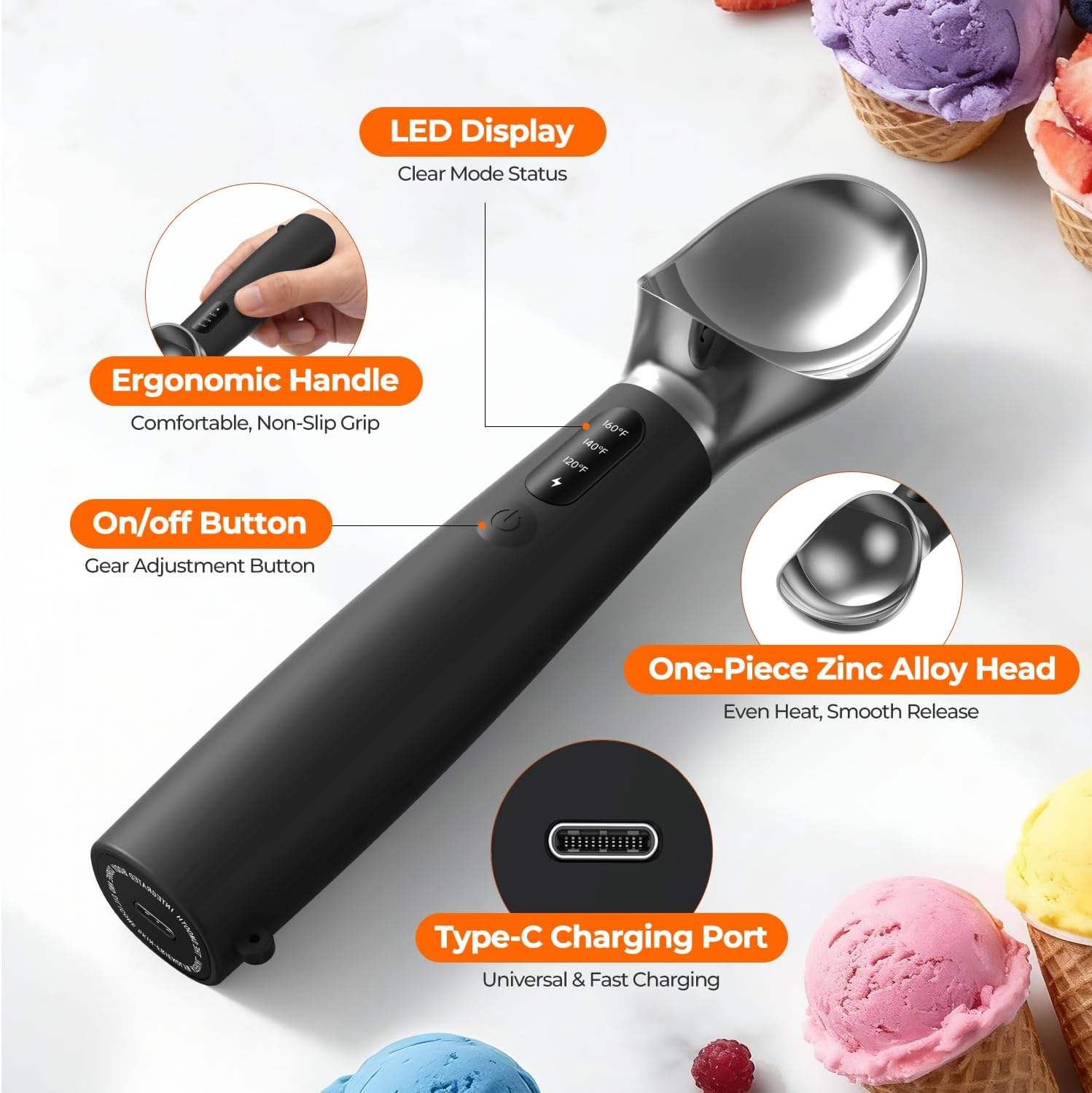 Electric Heated Scooper with LED Display SP-1806 - Image 4